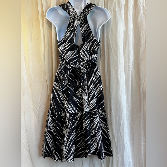 NWT Anthropologie Plenty - Tracy Reese Black White Printed Tiered Dress - Picture 3 of 7